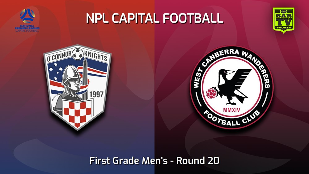 230826-Capital NPL Round 20 - O'Connor Knights SC v West Canberra Wanderers Slate Image
