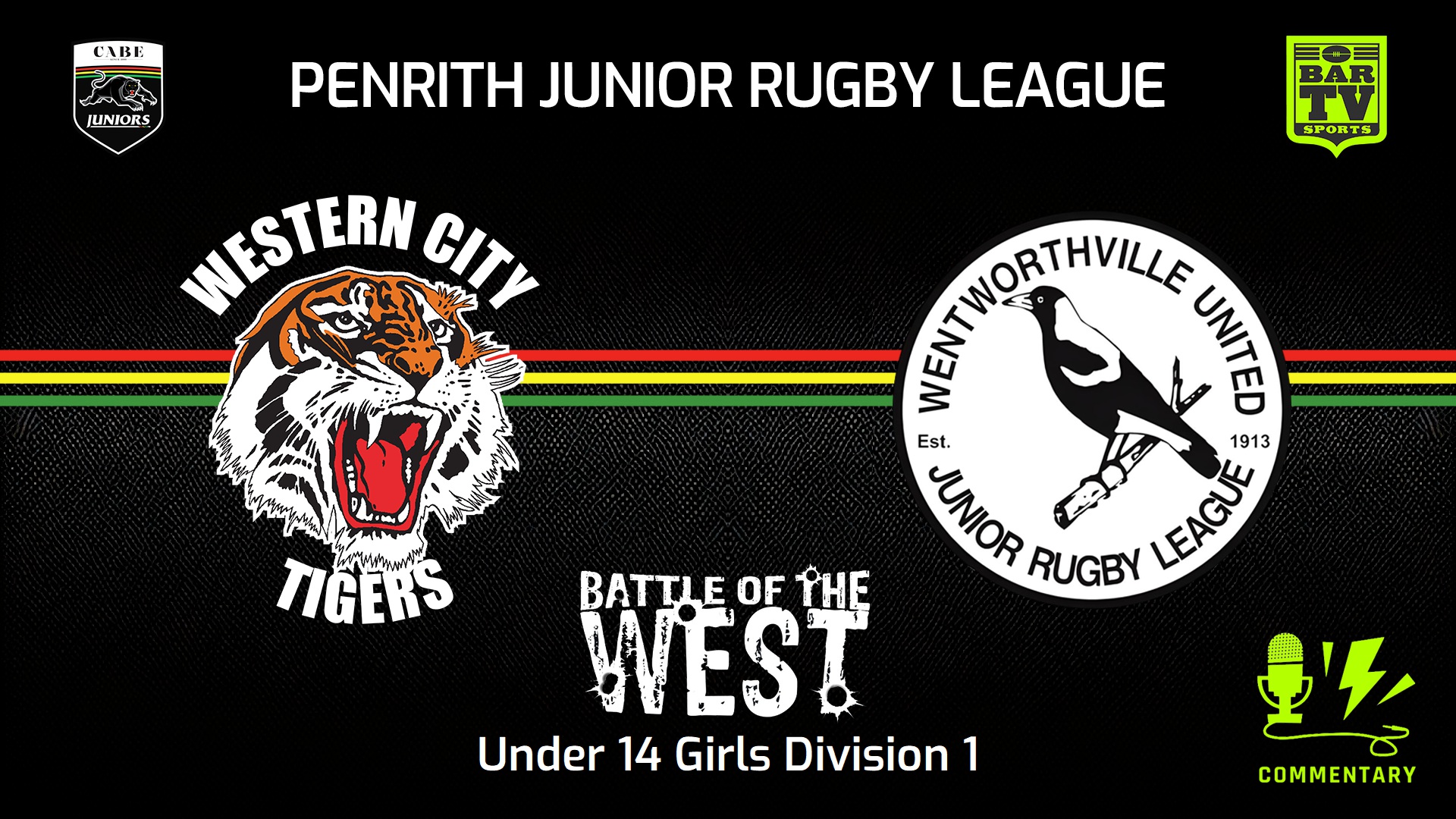 240914-video-Penrith & District Junior Rugby League Battle Of The West - Under 14 Girls Division 1 - Western City Tigers v Wentworthville United Slate Image
