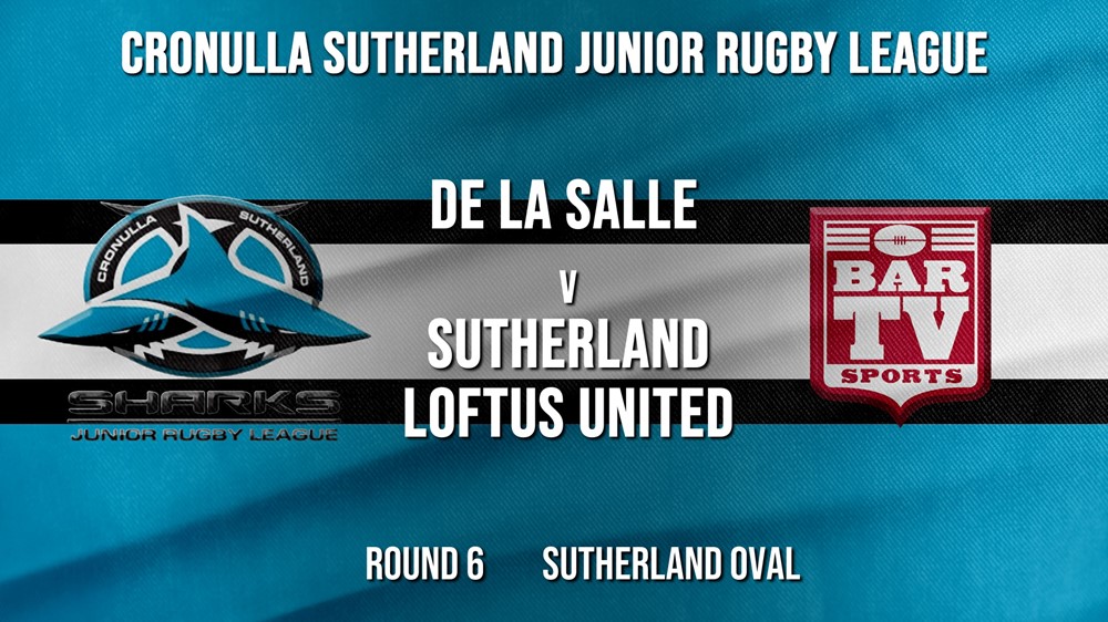 Cronulla JRL Round 6 - U/11 - De La Salle v Sutherland Loftus United Minigame Slate Image