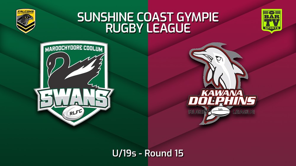 230730-Sunshine Coast RL Round 15 - U/19s - Maroochydore Swans v Kawana Dolphins Slate Image