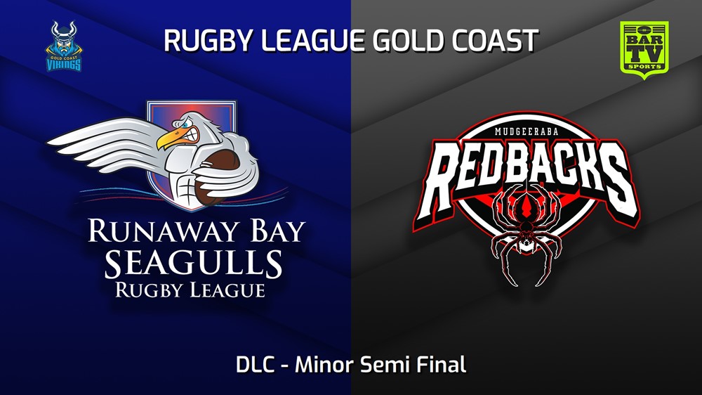 230819-Gold Coast Minor Semi Final - DLC - Runaway Bay Seagulls v Mudgeeraba Redbacks Minigame Slate Image