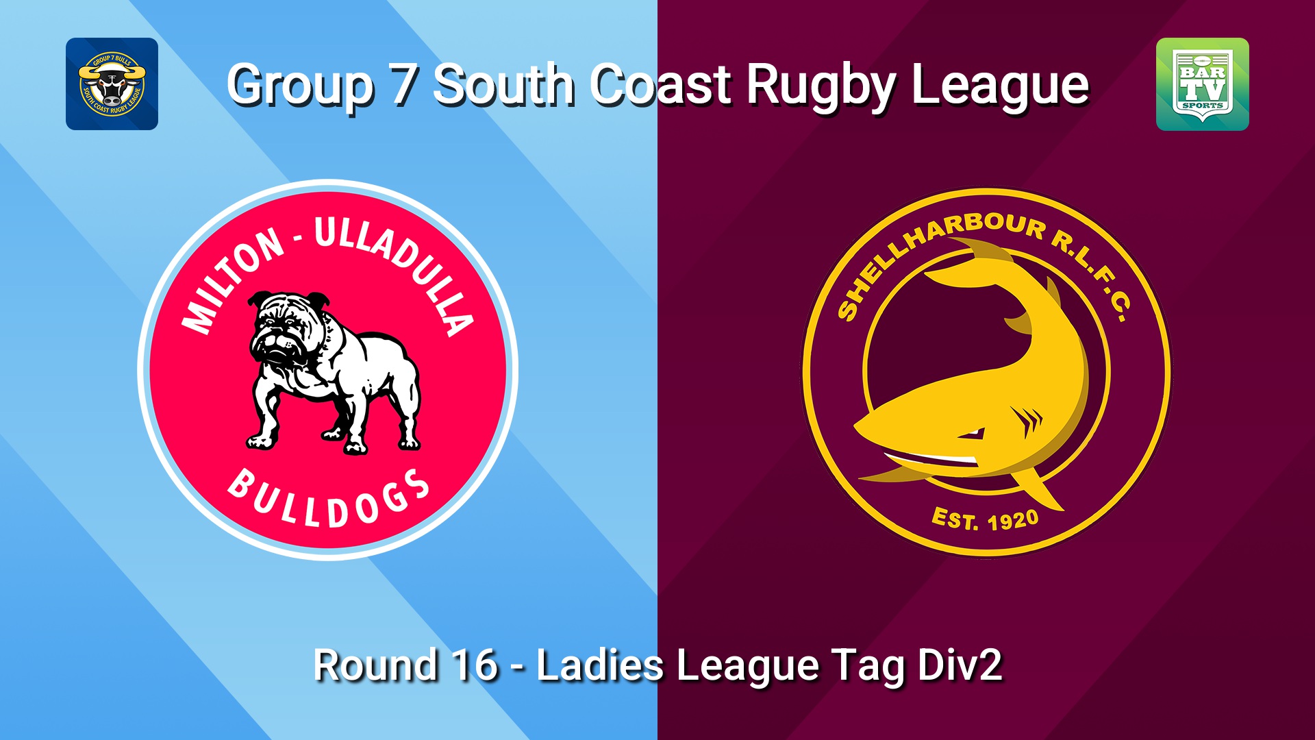 260823-video-South Coast Round 16 - Ladies League Tag Div2 - Milton-Ulladulla Bulldogs v Shellharbour Sharks Slate Image