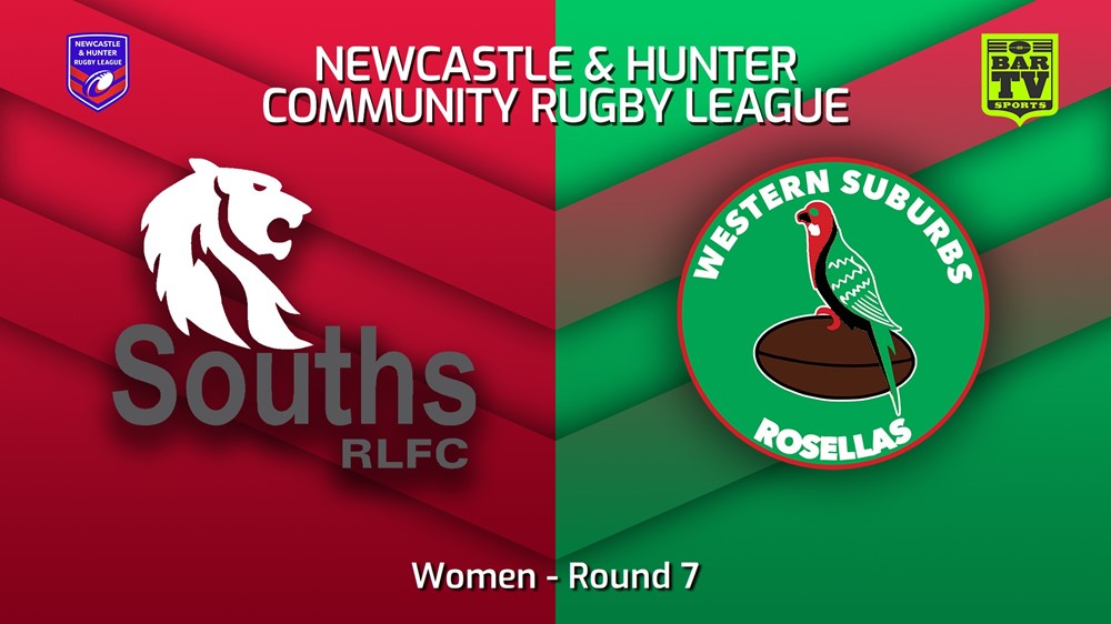 230618-NHRL Round 7 - Women - South Newcastle Lions v Western Suburbs Rosellas Slate Image
