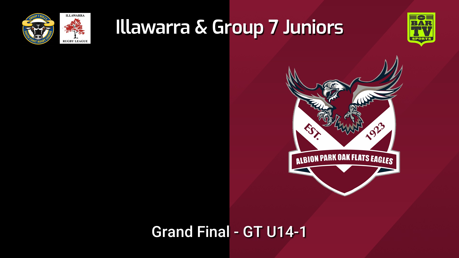 260830-video-Illawarra and Group 7 Merged Juniors Grand Final - GT U14-1 - Shellharbour Sharks JRLFC v Albion Park Oak Flats Slate Image
