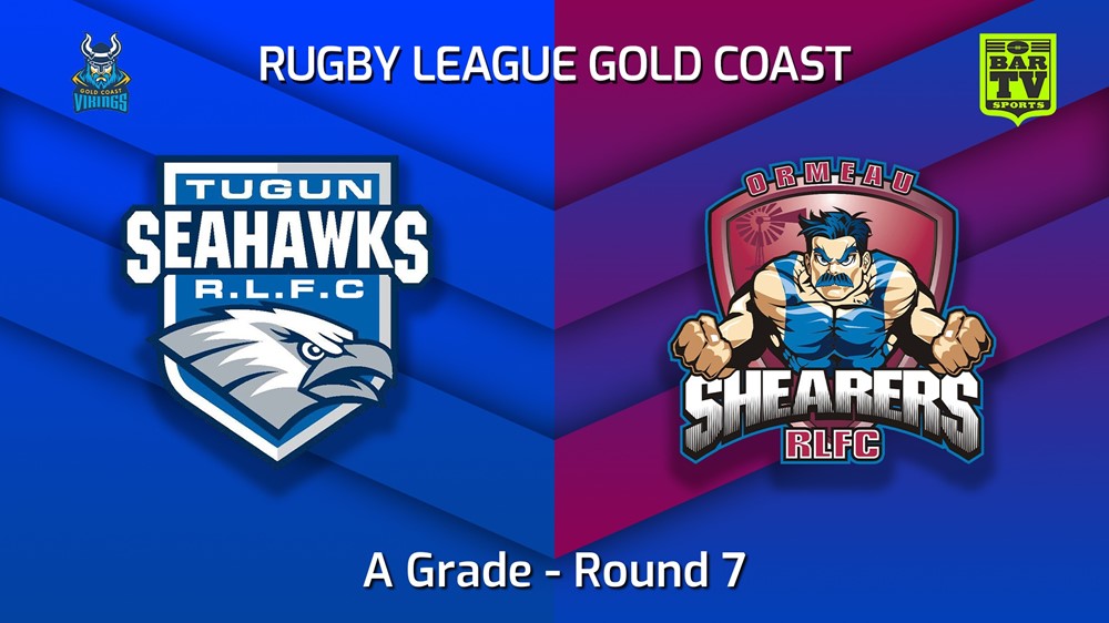 220522-Gold Coast Round 7 - A Grade - Tugun Seahawks v Ormeau Shearers Slate Image