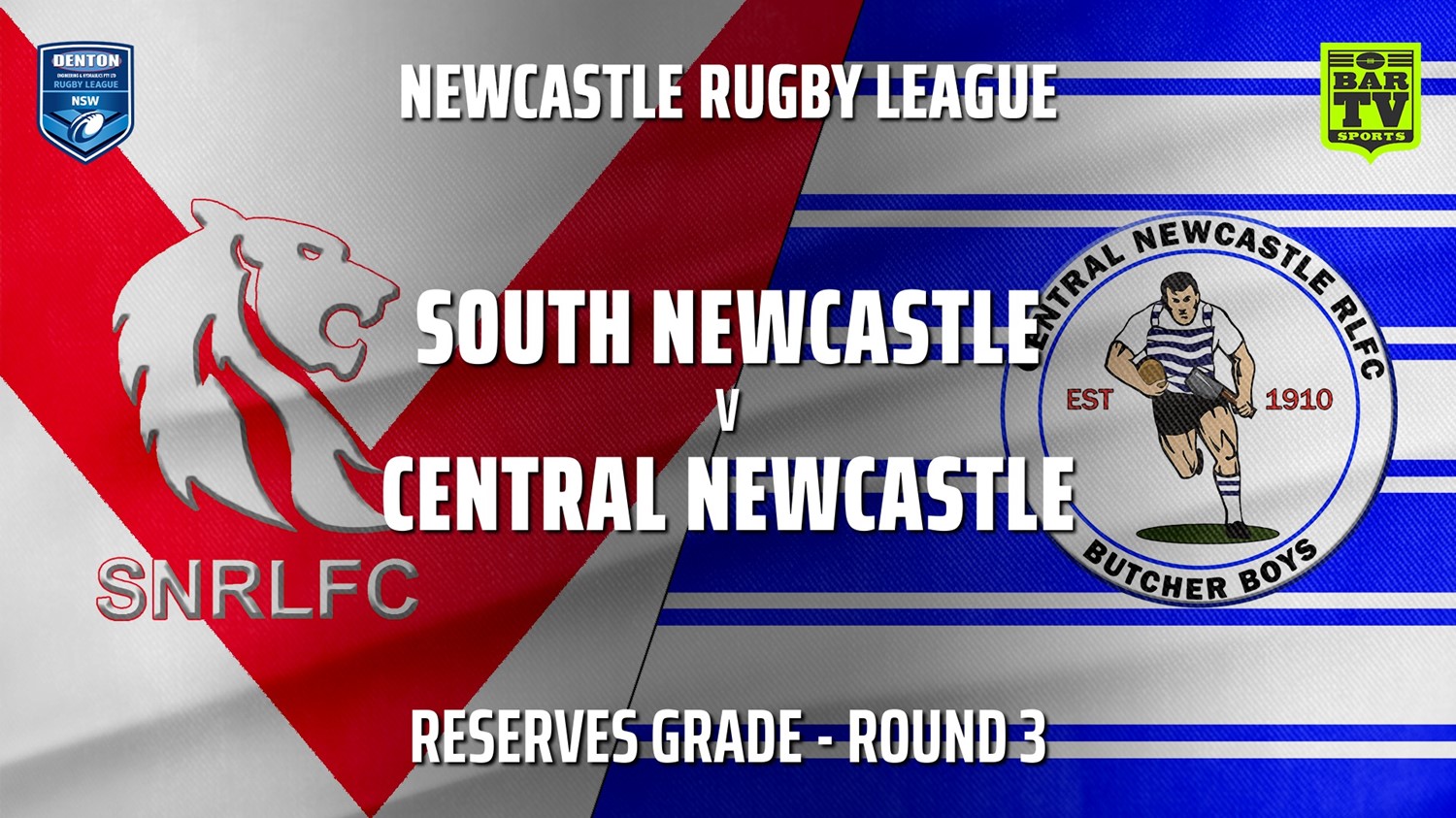 Newcastle Rugby League Round 3 - Reserves Grade - South Newcastle v Central Newcastle Slate Image