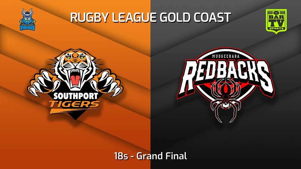 220917-Gold Coast Grand Final - 18s Division 2 - Southport Tigers v Mudgeeraba Redbacks Minigame Slate Image