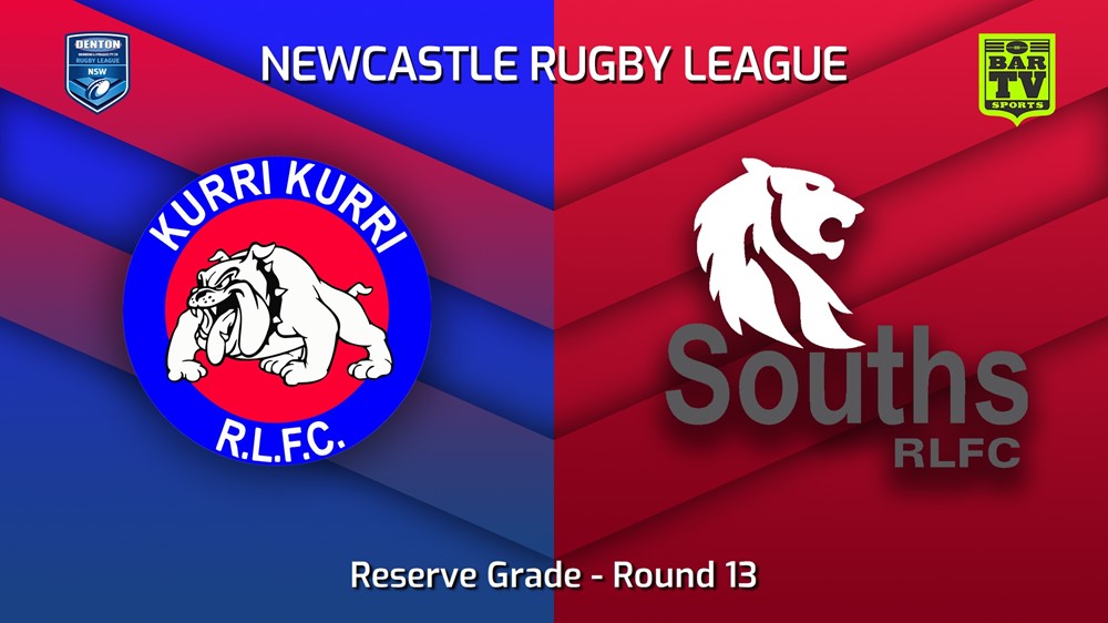 230624-Newcastle RL Round 13 - Reserve Grade - Kurri Kurri Bulldogs v South Newcastle Lions Slate Image