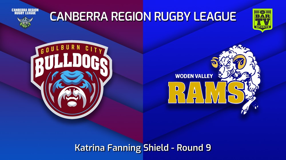 230708-Canberra Round 9 - Katrina Fanning Shield - Goulburn City Bulldogs v Woden Valley Rams Slate Image