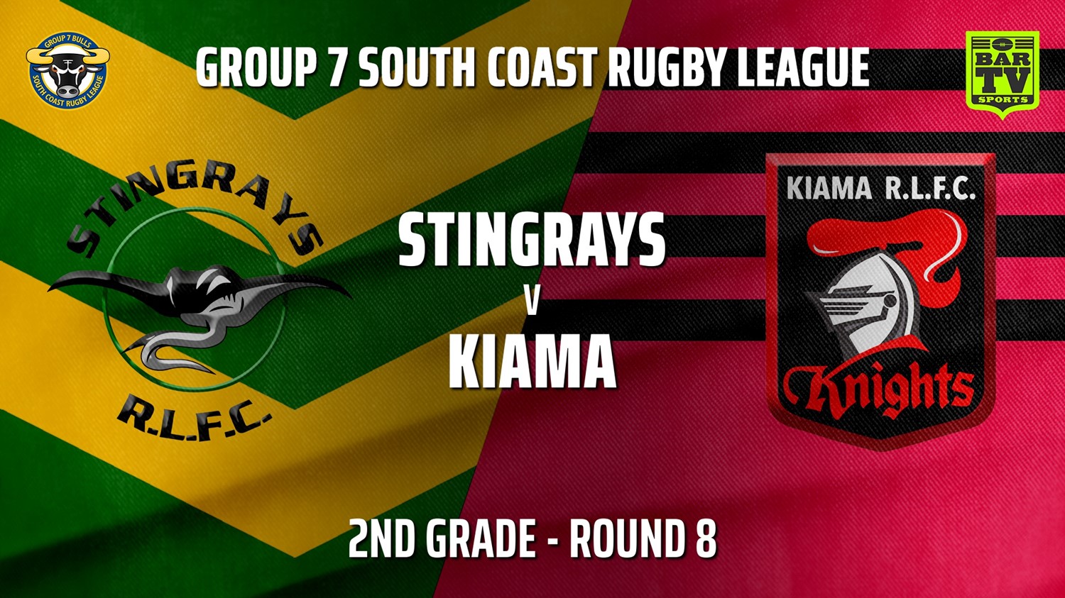 210606-Group 7 RL Round 8 - 2nd Grade - Stingrays of Shellharbour v Kiama Knights Slate Image