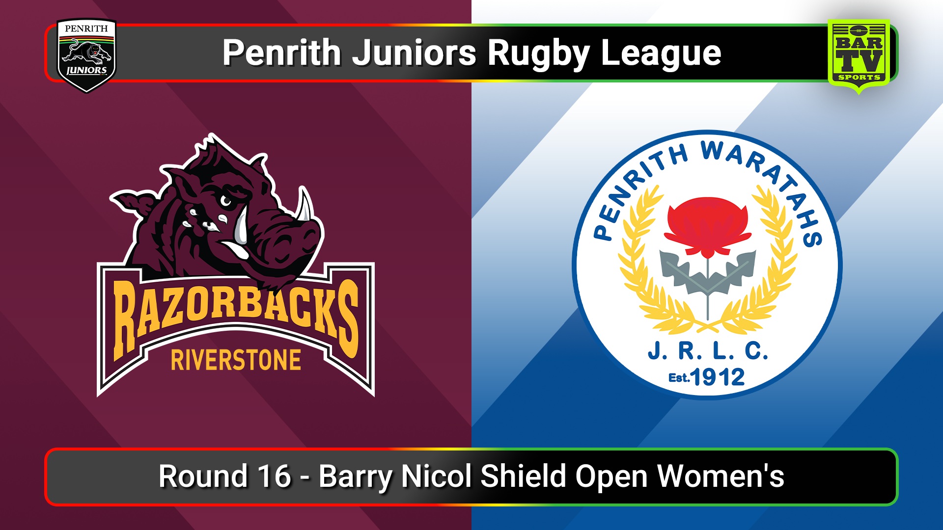 250801-video-Penrith & District Junior Rugby League Round 16 - Barry Nicol Shield Open Women's - Riverstone v Penrith Waratahs Slate Image