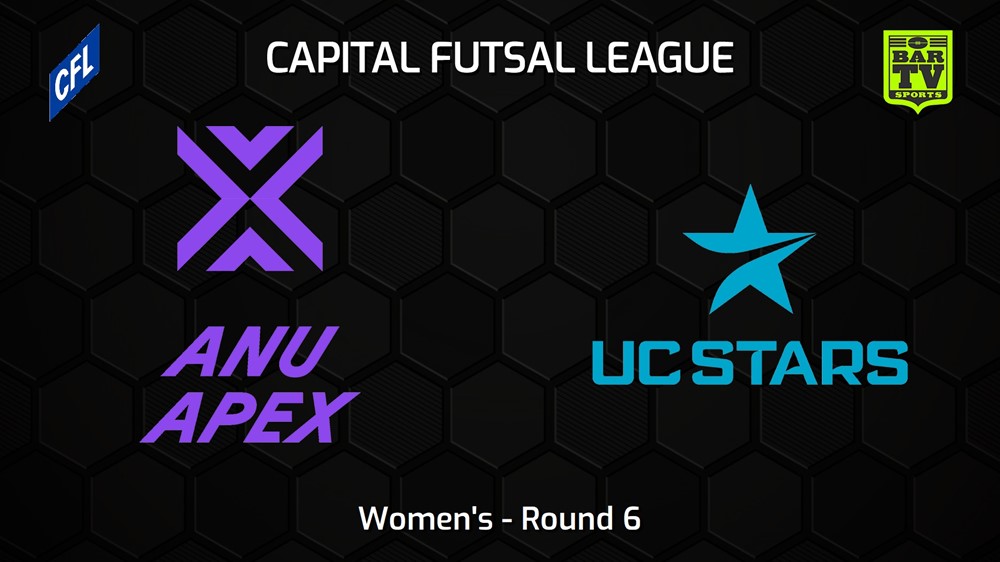 240120-Capital Football Futsal Round 6 - Women's - ANU Apex v UC Stars FC Slate Image