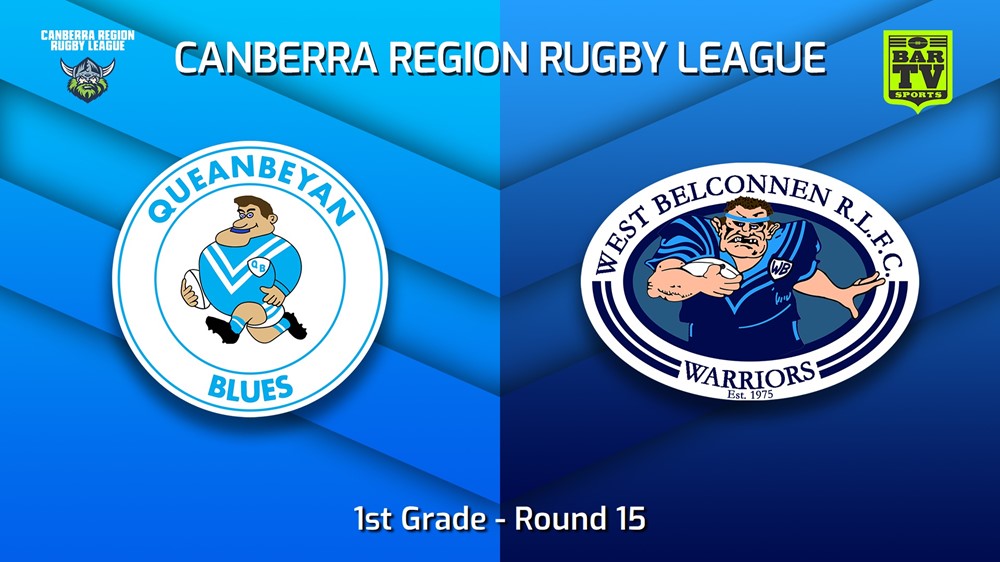 230805-Canberra Round 15 - 1st Grade - Queanbeyan Blues v West Belconnen Warriors Minigame Slate Image