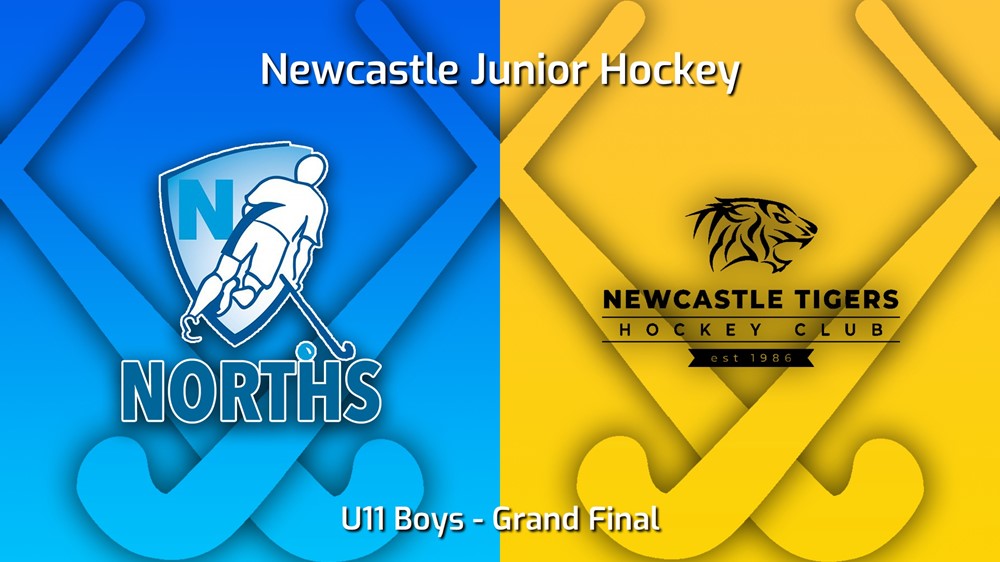 230915-Newcastle Junior Hockey Grand Final - U11 Boys - North Newcastle v Tigers Hockey Club Minigame Slate Image