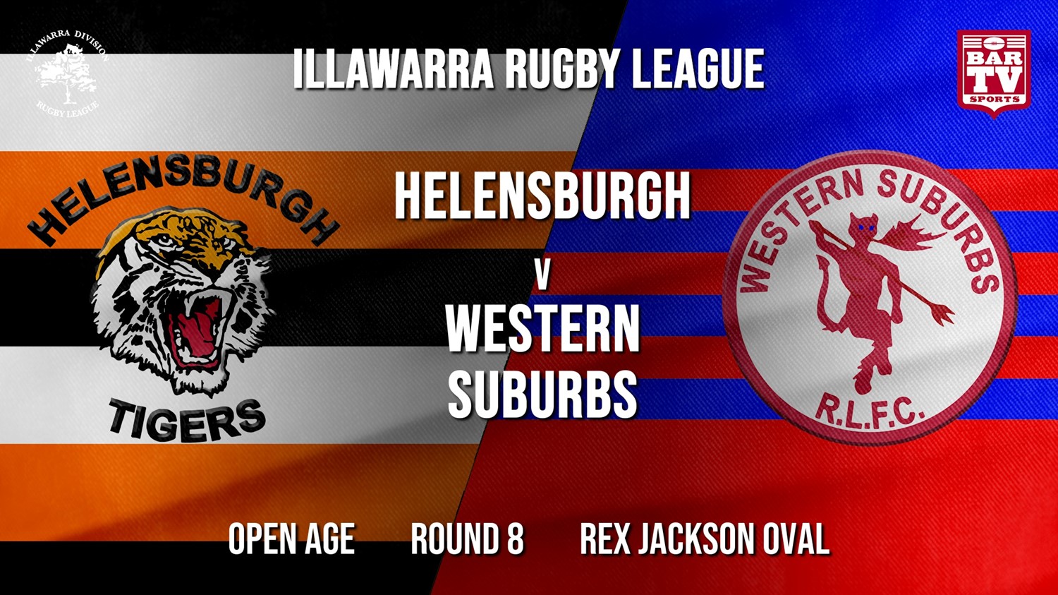 IRL Round 8 - Open Age - Helensburgh Tigers v Western Suburbs Devils Minigame Slate Image