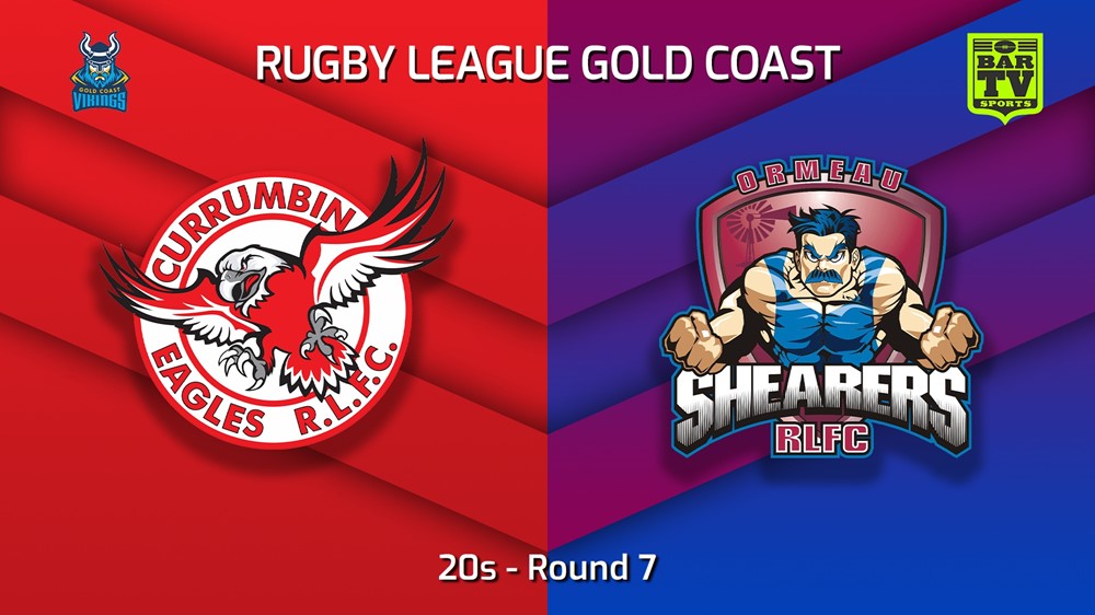 220730-Gold Coast Round 7 - 20s - Currumbin Eagles v Ormeau Shearers Minigame Slate Image