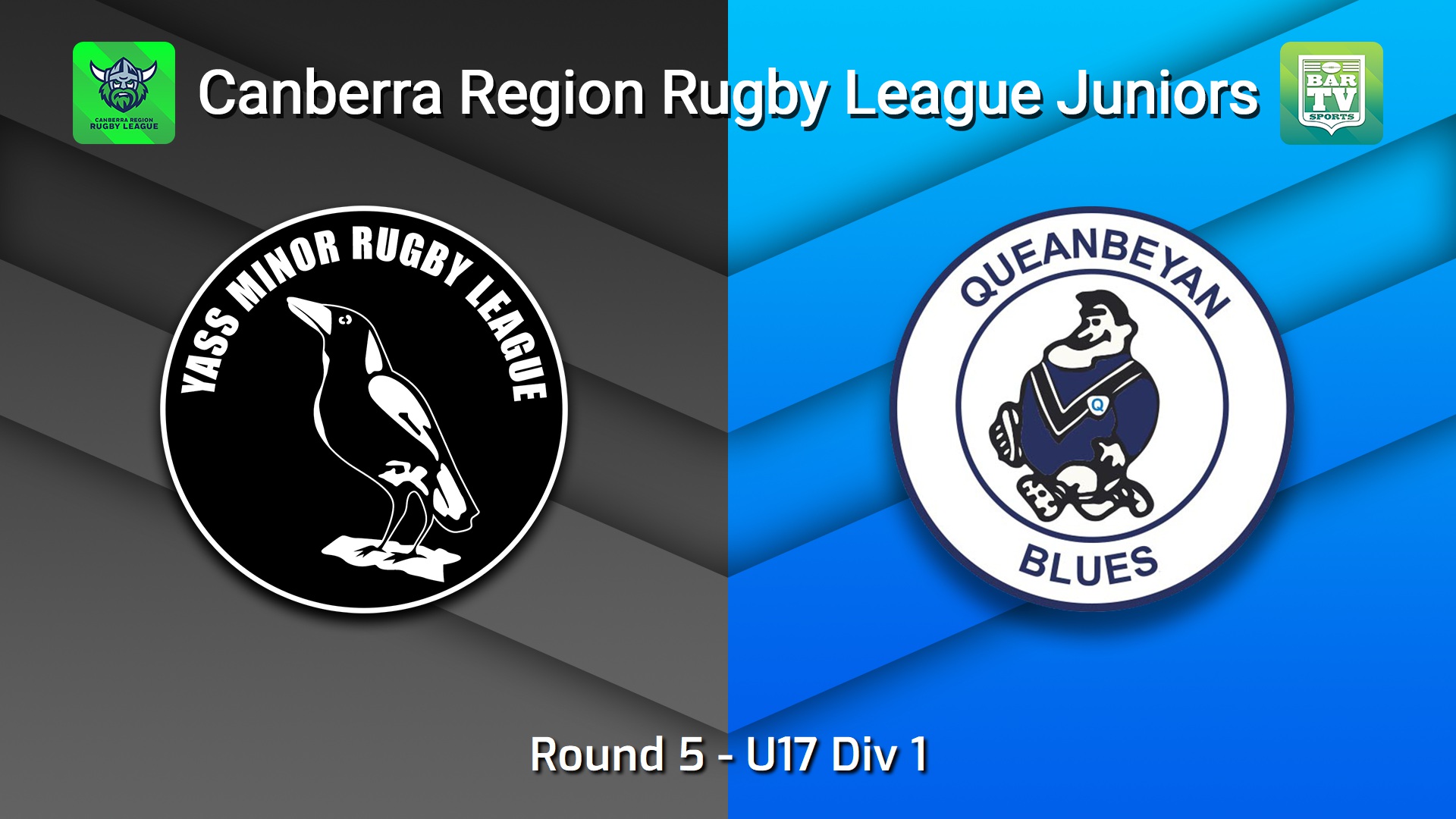 260529-video-Canberra Region Rugby League Juniors Round 5 - U17 Div 1 - Yass Magpies Juniors v Queanbeyan Blues Juniors Slate Image