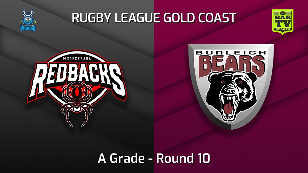 220612-Gold Coast Round 10 - A Grade - Mudgeeraba Redbacks v Burleigh Bears Slate Image