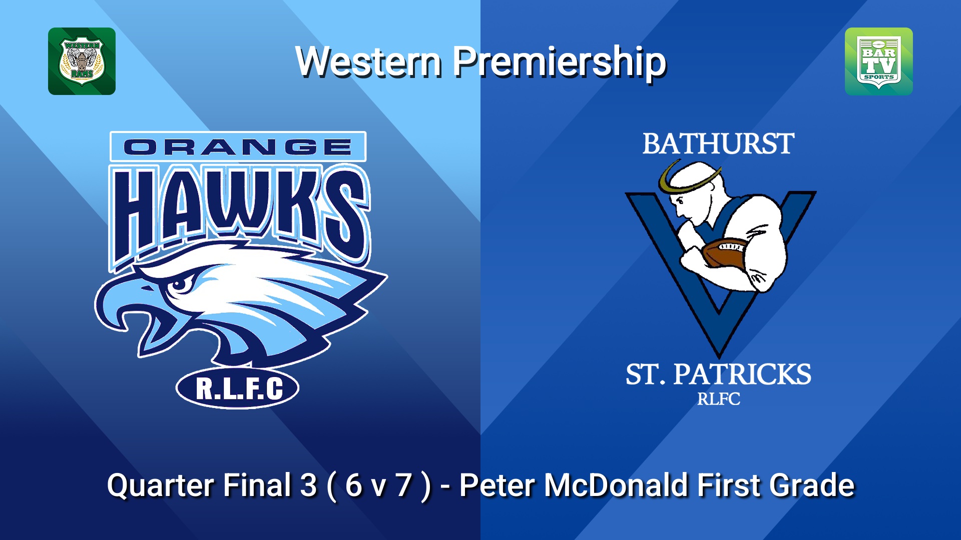 260815-video-Western Premiership Quarter Final 3 ( 6 v 7 ) - Peter McDonald First Grade - Orange Hawks v Bathurst St. Pats Slate Image