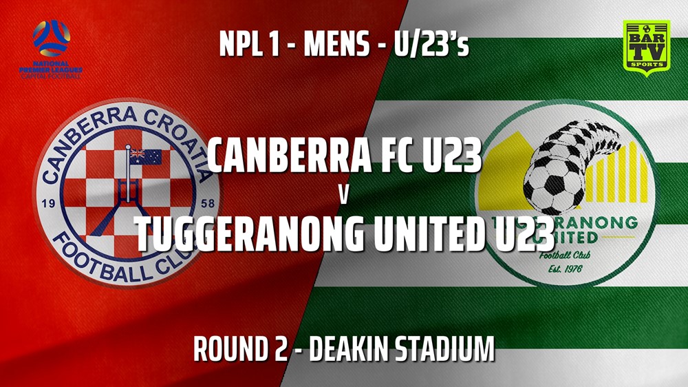NPL1 Men - U23 - Capital Football  Round 2 - Canberra FC U23 v Tuggeranong United U23 Slate Image
