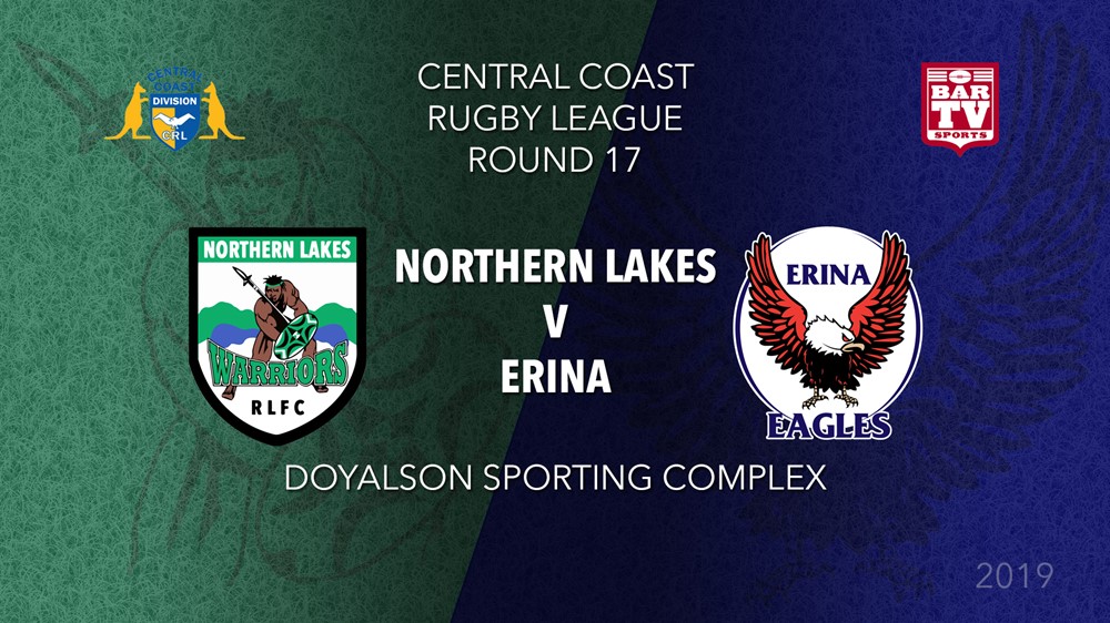 CCRL Round 17 - 1st Grade - Northern Lakes Warriors v Erina Eagles Slate Image