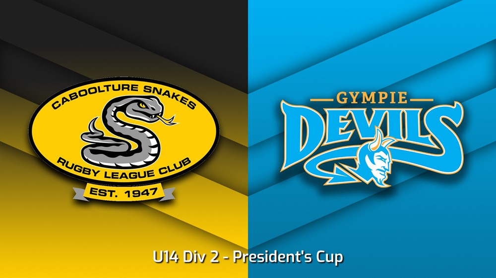 230603-Sunshine Coast Junior Rugby League President's Cup - U14 Div 2 - Caboolture Snakes v Gympie Devils Minigame Slate Image