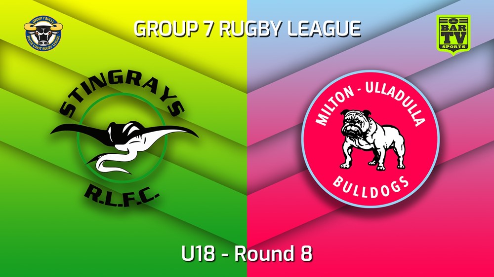220605-South Coast Round 8 - U18 - Stingrays of Shellharbour v Milton-Ulladulla Bulldogs Slate Image
