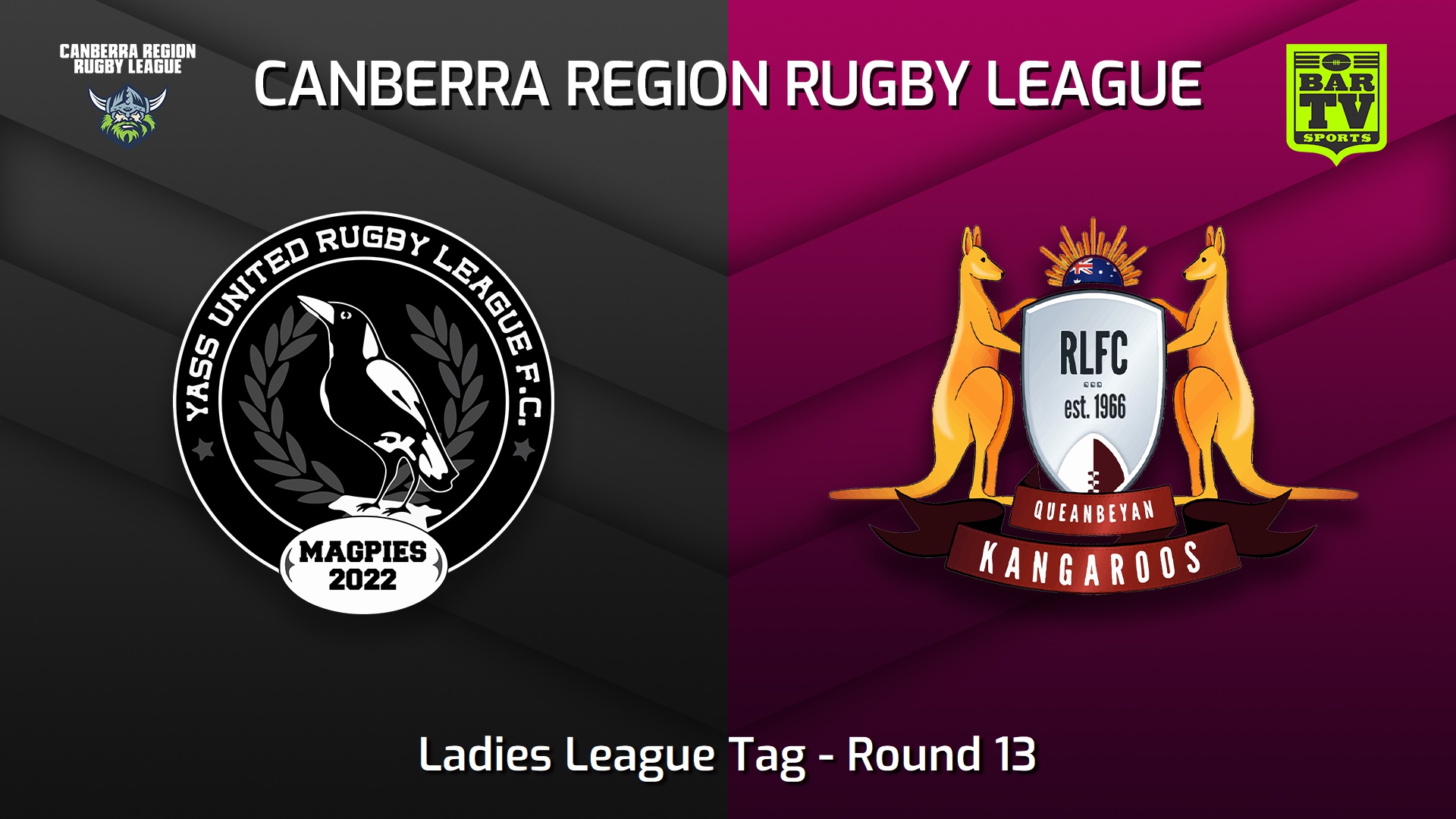 230715-Canberra Round 13 - Ladies League Tag - Yass Magpies v Queanbeyan Kangaroos Slate Image