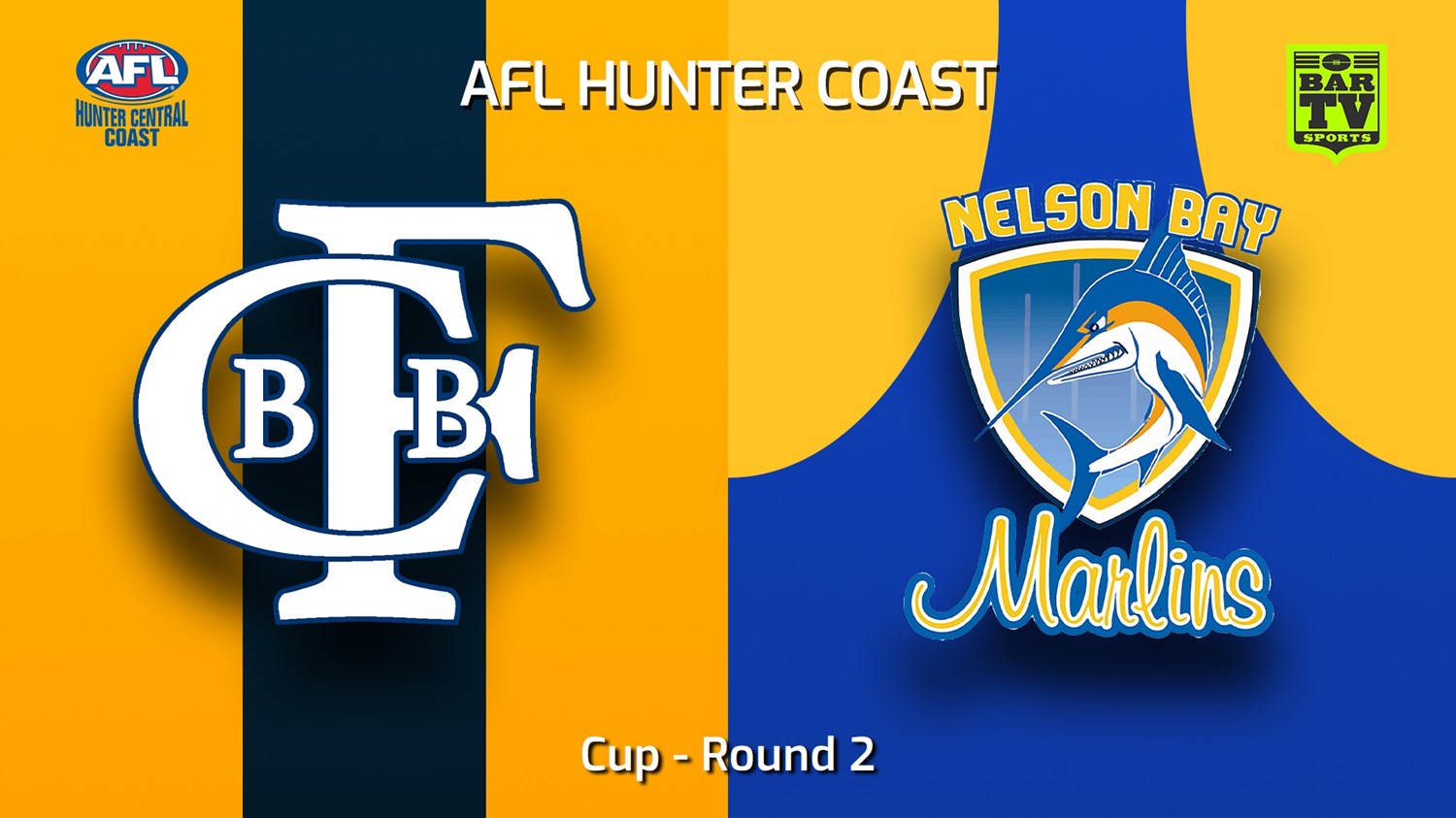 230415-AFL Hunter Central Coast Round 2 - Cup - Bateau Bay v Nelson Bay Marlins Minigame Slate Image