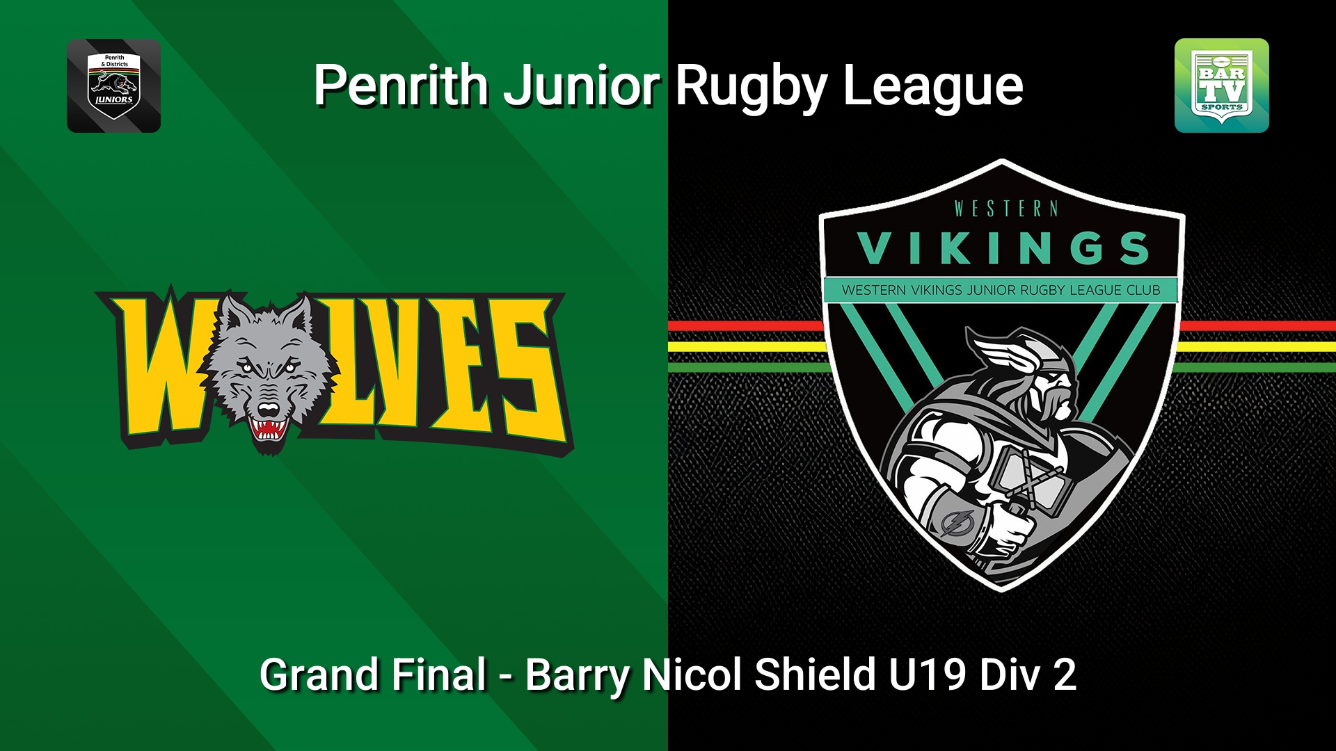 260912-video-Penrith & District Junior Rugby League Grand Final - Barry Nicol Shield U19 Div 2 - Windsor Wolves v Western Vikings Slate Image