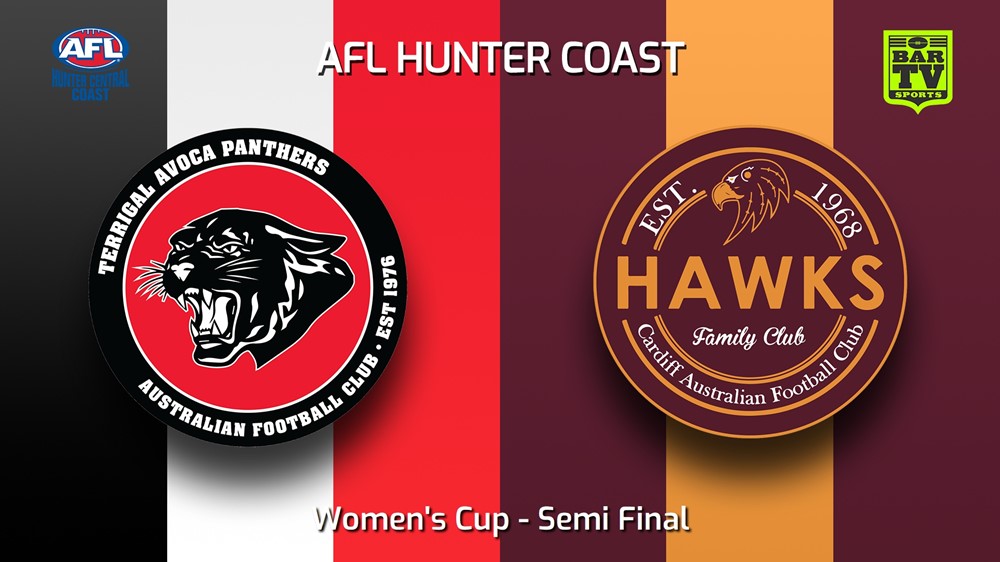 230902-AFL Hunter Central Coast Semi Final - Women's Cup - Terrigal Avoca Panthers v Cardiff Hawks Minigame Slate Image