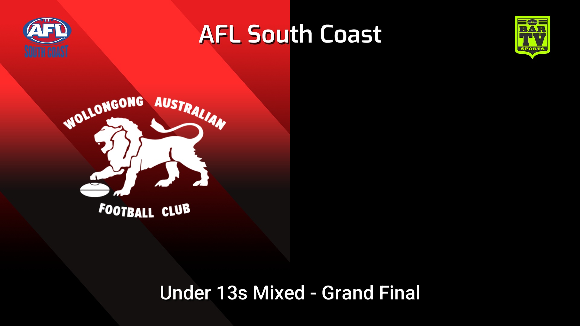 260830-video-AFL South Coast Juniors Grand Final - Under 13s Mixed - Wollongong Lions v Northern Districts Tigers  Slate Image