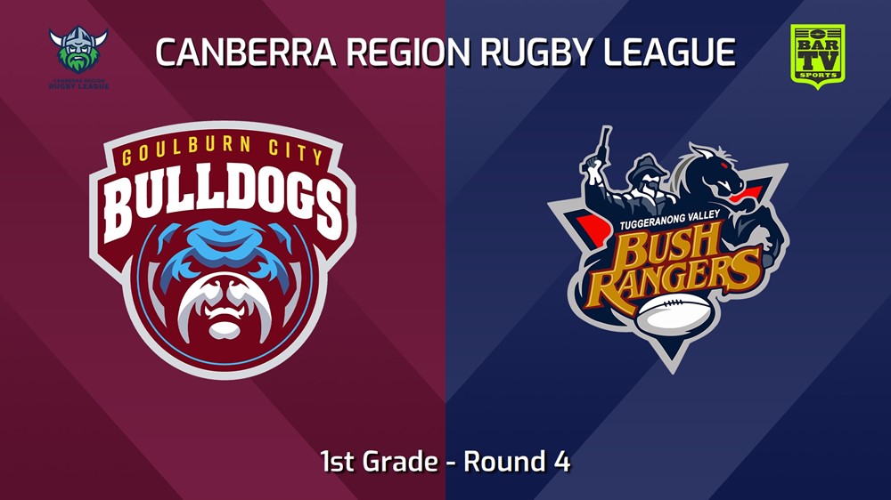 240427-video-Canberra Round 4 - 1st Grade - Goulburn City Bulldogs v Tuggeranong Bushrangers Slate Image