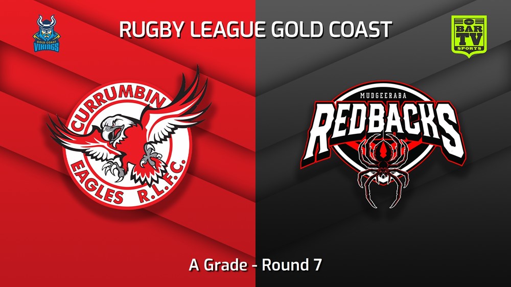 220730-Gold Coast Round 7 - A Grade - Currumbin Eagles v Mudgeeraba Redbacks Minigame Slate Image
