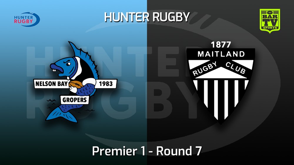 MINI GAME: Hunter Rugby Round 7 - Premier 1 - Nelson Bay Gropers v Maitland Slate Image