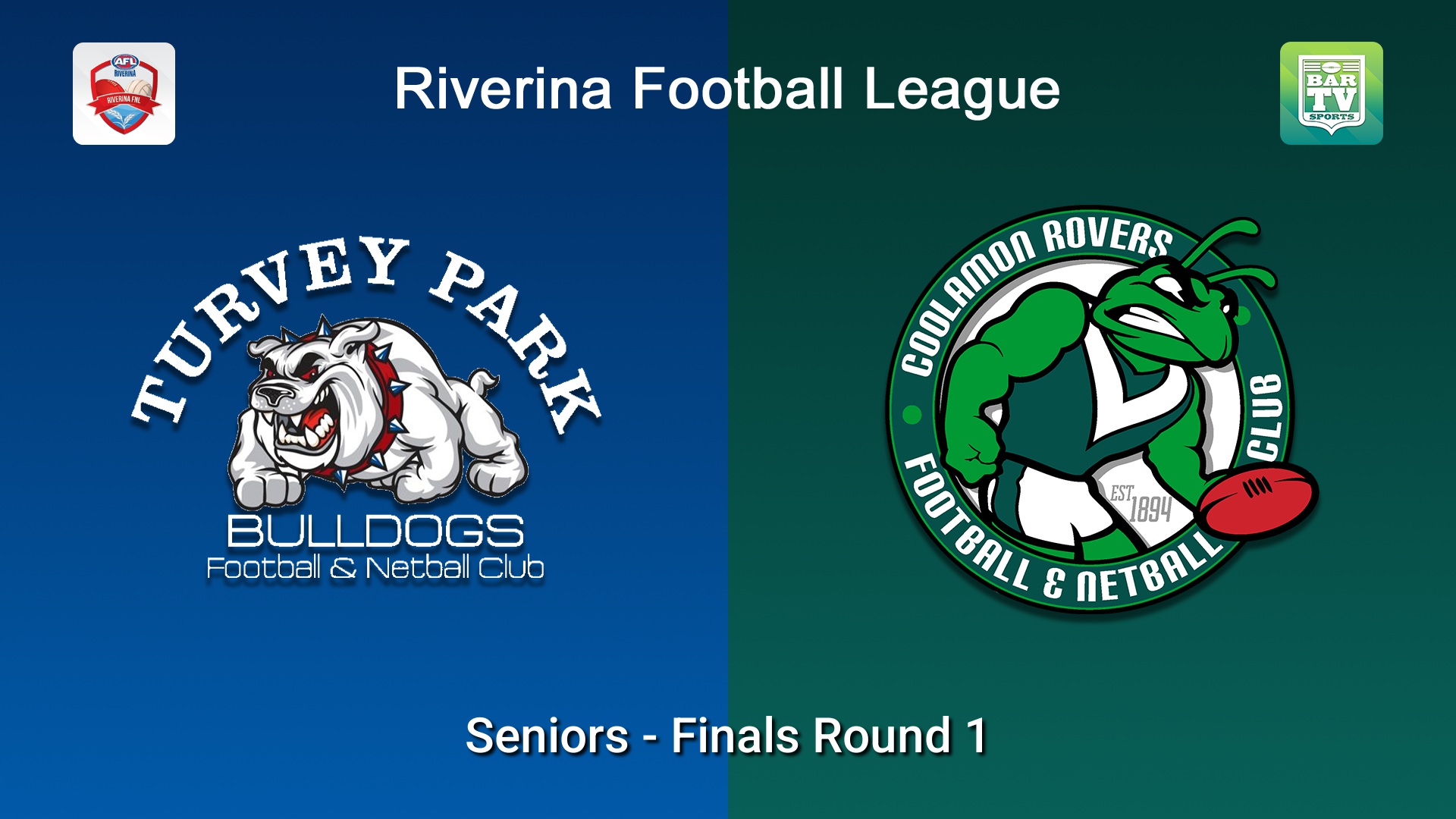 260823-video-Riverina Football League Finals Round 1 - Under 18's - Turvey Park Bulldogs v Coolamon Rovers Slate Image