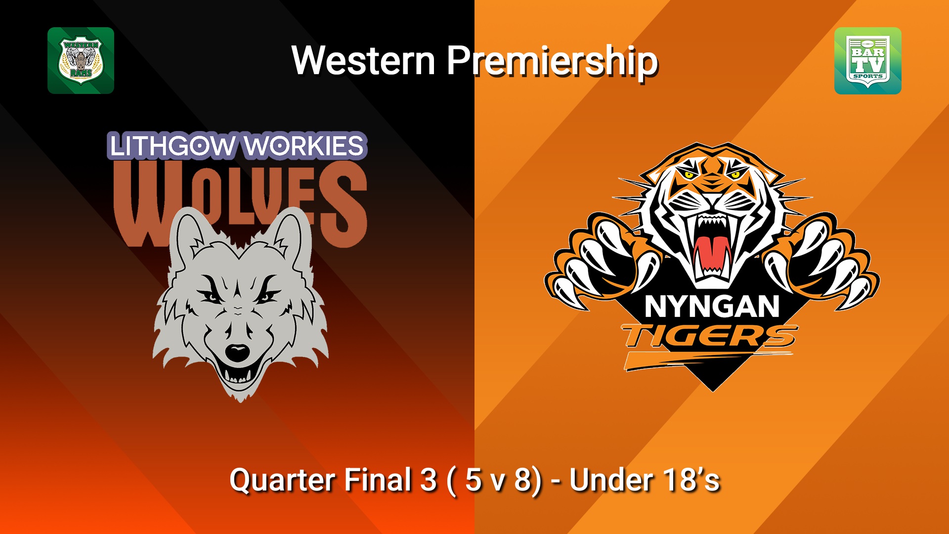 260815-video-Western Premiership Quarter Final 3 ( 5 v 8)  - Under 18’s - Lithgow Workies Wolves v Nyngan Tigers Slate Image