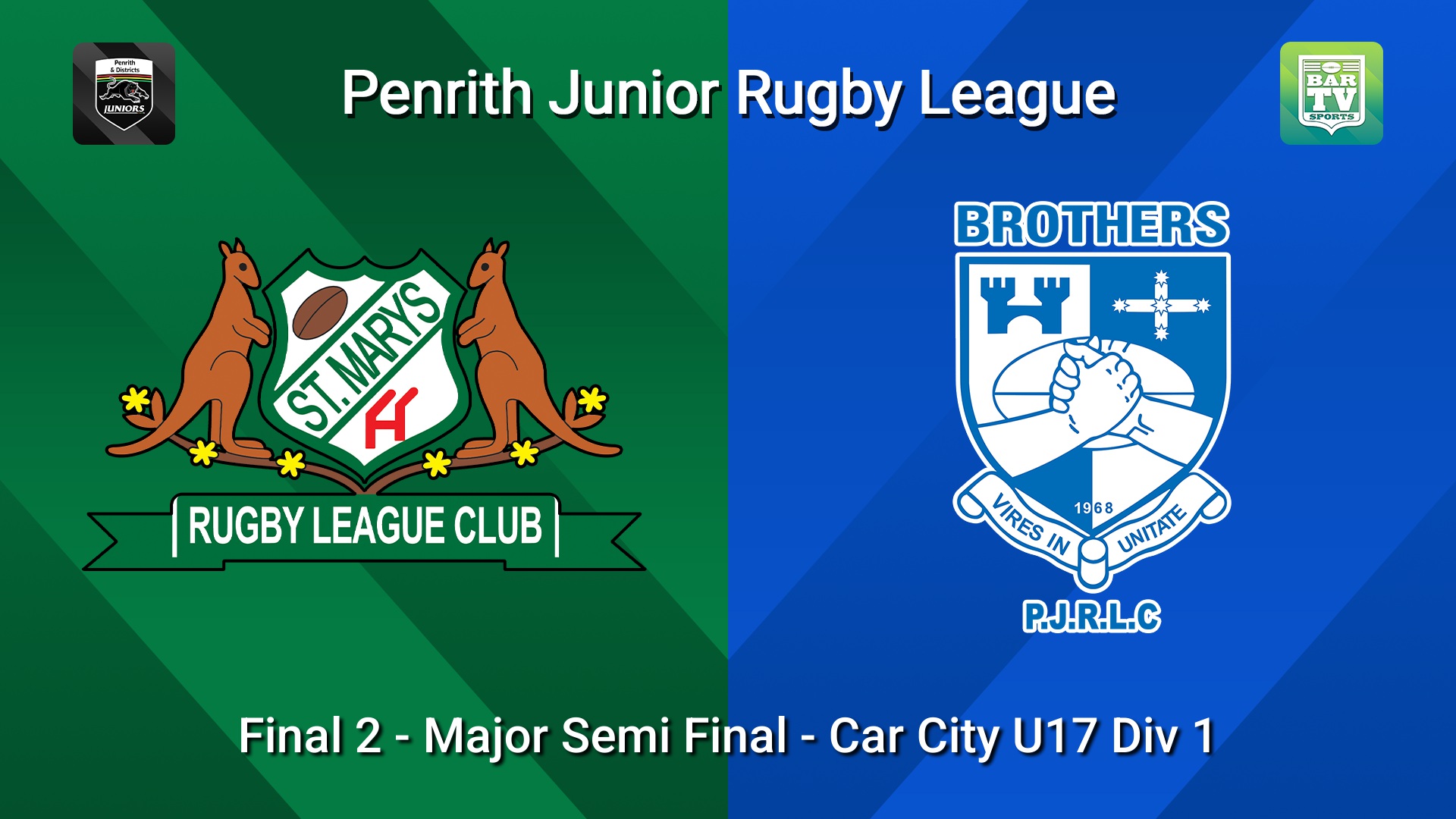260829-video-Penrith & District Junior Rugby League Final 2 - Major Semi Final - Car City U17 Div 1 - St Marys v Brothers Slate Image