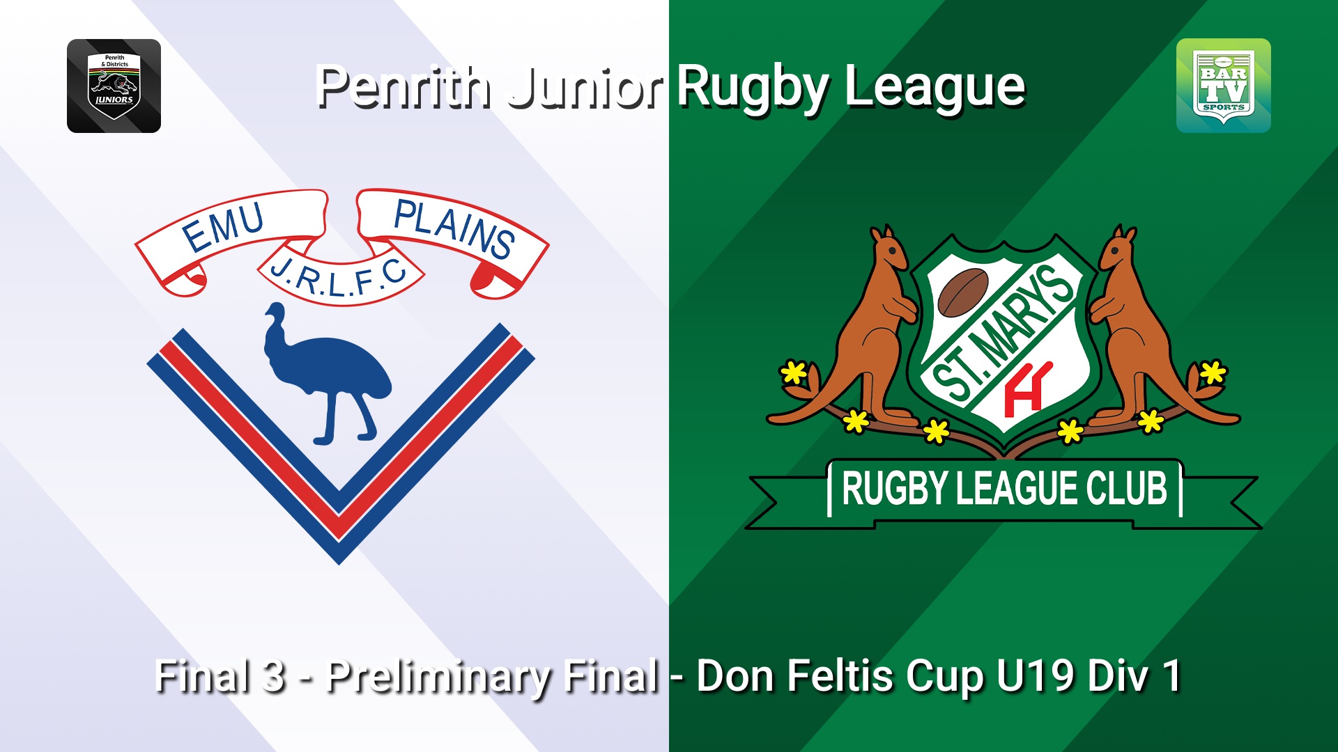 260906-video-Penrith & District Junior Rugby League Final 3 - Preliminary Final - Don Feltis Cup U19 Div 1 - Emu Plains v St Marys Slate Image