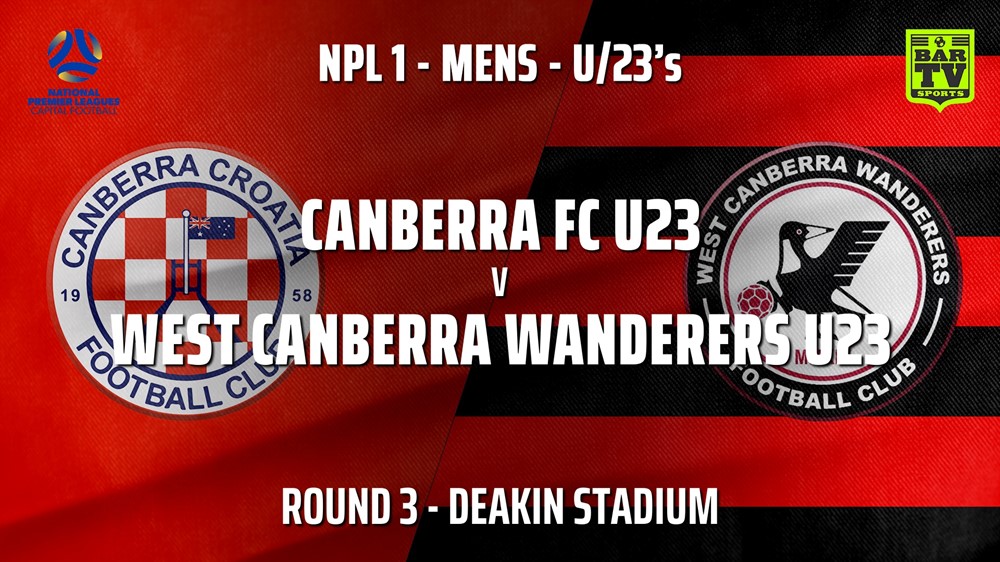 210421-NPL1 U23 Capital Round 3 - Canberra FC U23 v West Canberra Wanderers U23 Slate Image