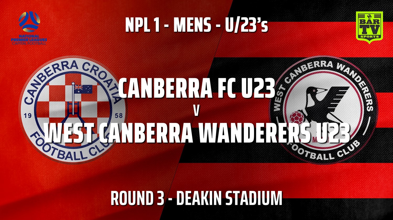 210421-NPL1 U23 Capital Round 3 - Canberra FC U23 v West Canberra Wanderers U23 Minigame Slate Image