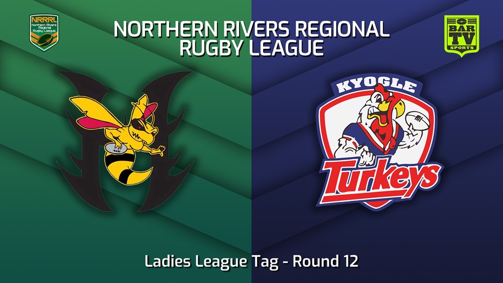 230709-Northern Rivers Round 12 - Ladies League Tag - Cudgen Hornets v Kyogle Turkeys Minigame Slate Image