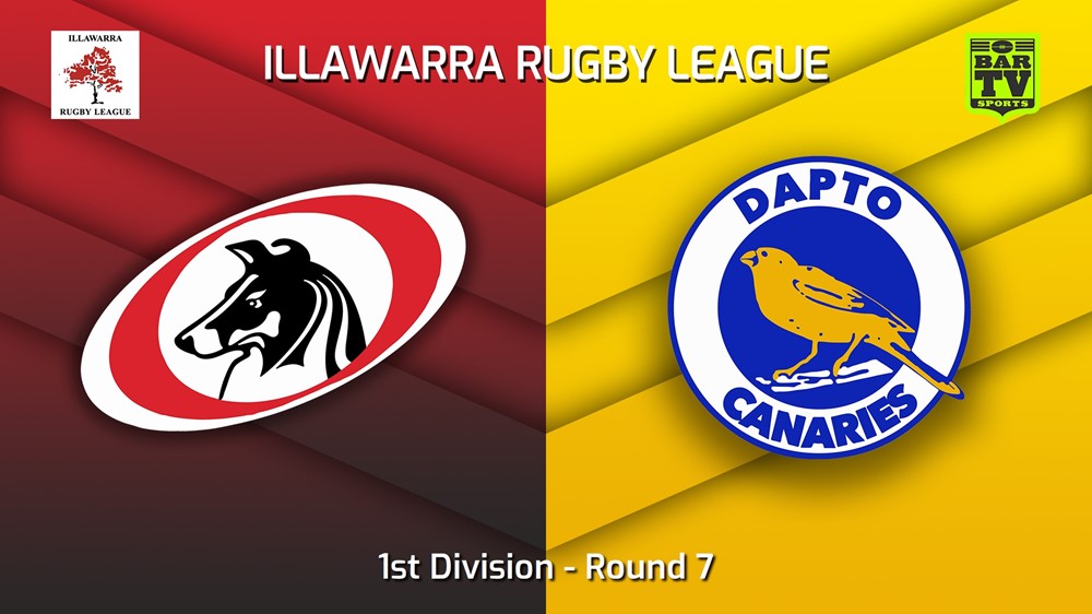 230617-Illawarra Round 7 - 1st Division - Collegians v Dapto Canaries Minigame Slate Image