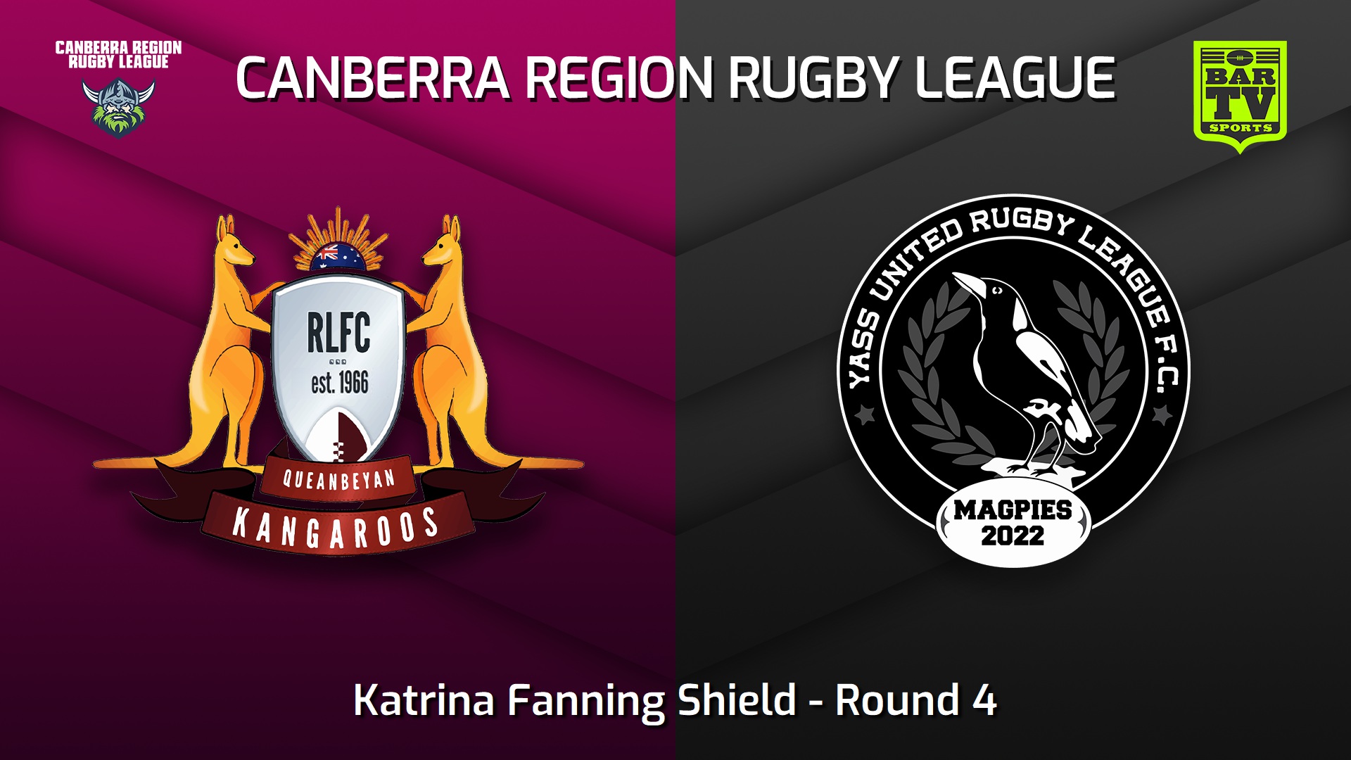230506-Canberra Round 1 - Katrina Fanning Shield - Queanbeyan Kangaroos v Yass Magpies Slate Image