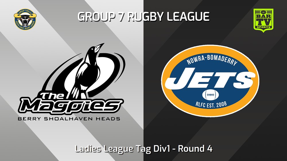 240427-video-South Coast Round 4 - Ladies League Tag Div1 - Berry-Shoalhaven Heads Magpies v Nowra-Bomaderry Jets Slate Image