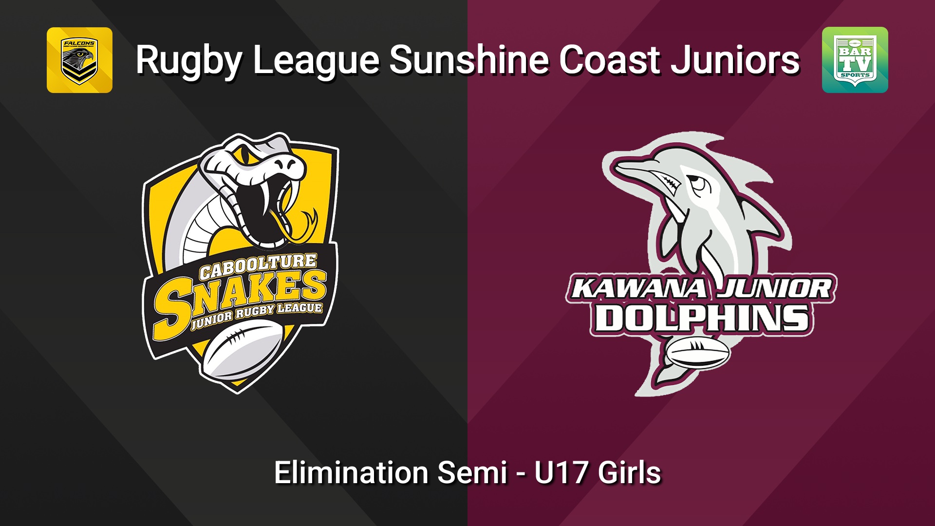 260821-video-Sunshine Coast Junior Rugby League Elimination Semi - U17 Girls - Caboolture Snakes JRL v Kawana Dolphins JRL Slate Image