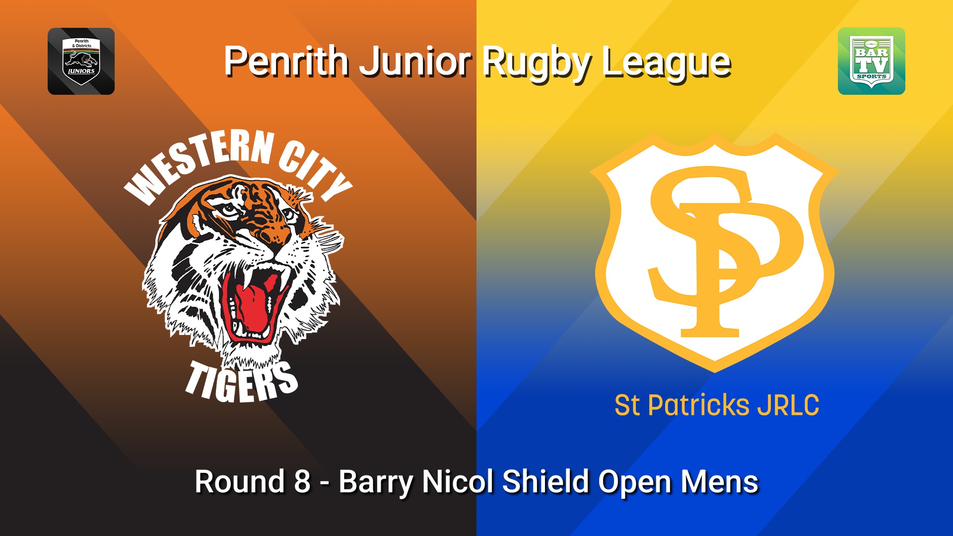 260531-video-Penrith & District Junior Rugby League Round 8 - Barry Nicol Shield Open Mens - Western City Tigers v St Patricks (1) Slate Image