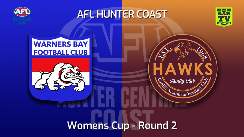 220425-AFL Hunter Central Coast Round 2 - Womens Cup - Warners Bay Bulldogs v Cardiff Hawks Minigame Slate Image