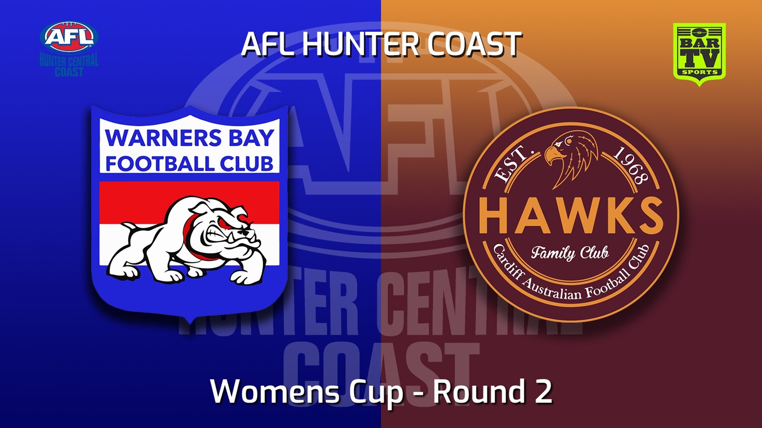 MINI GAME: AFL Hunter Central Coast Round 3 - Womens Cup - Warners Bay Bulldogs v Cardiff Hawks Slate Image