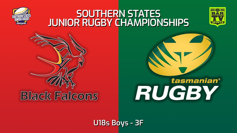 230714-Southern States Junior Rugby Championships 3F - U18s Boys - South Australia v Tasmania Slate Image